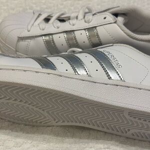 Adidas Superstar White with Silver Stripes